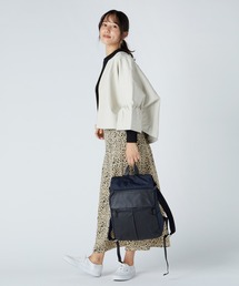 Y'SACCS（イザック）の「レザーコンビナイロンシリーズ リュックサック Mサイズ（バックパック/リュック）」