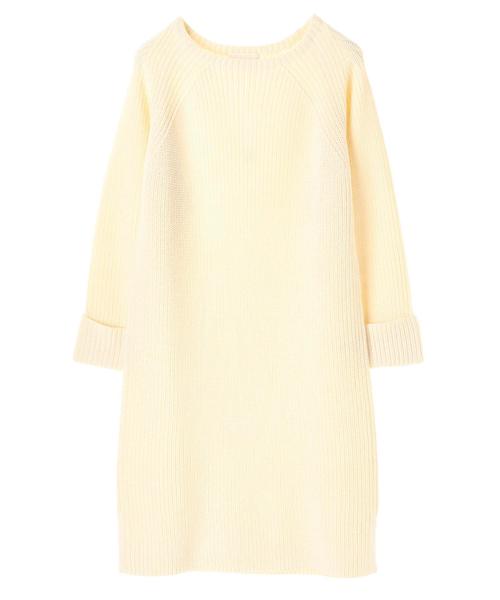 AMERICAN HOLIC（アメリカンホリック）の「・ボートネックラグランニットワンピース＊（ワンピース・レディース・アイボリー/チャコールグレー/ブラック/キャメル/ダークグリーン・FREE）」の8枚目の写真