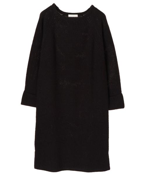 AMERICAN HOLIC（アメリカンホリック）の「・ボートネックラグランニットワンピース＊（ワンピース・レディース・アイボリー/チャコールグレー/ブラック/キャメル/ダークグリーン・FREE）」の13枚目の写真