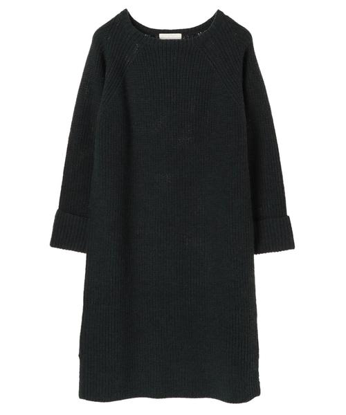 AMERICAN HOLIC（アメリカンホリック）の「・ボートネックラグランニットワンピース＊（ワンピース・レディース・アイボリー/チャコールグレー/ブラック/キャメル/ダークグリーン・FREE）」の15枚目の写真