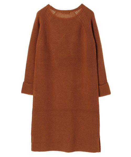 AMERICAN HOLIC（アメリカンホリック）の「・ボートネックラグランニットワンピース＊（ワンピース・レディース・アイボリー/チャコールグレー/ブラック/キャメル/ダークグリーン・FREE）」の16枚目の写真