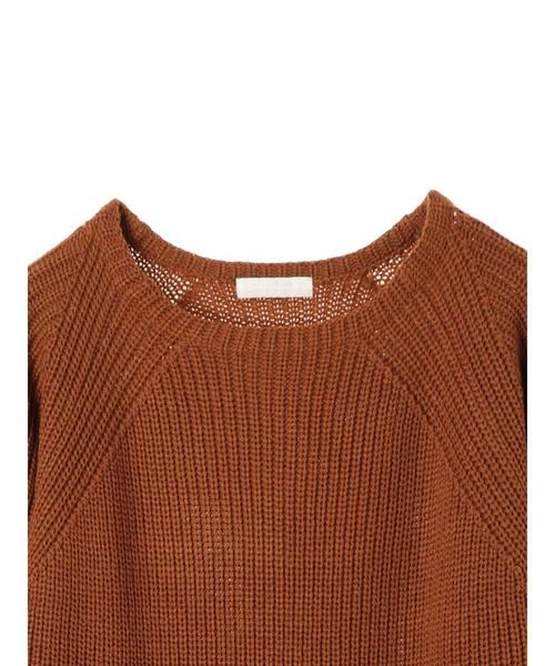 AMERICAN HOLIC（アメリカンホリック）の「・ボートネックラグランニットワンピース＊（ワンピース・レディース・アイボリー/チャコールグレー/ブラック/キャメル/ダークグリーン・FREE）」の9枚目の写真