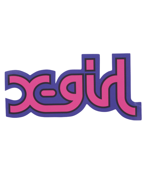 X-girl（エックスガール）の「LOGO STICKER/L（ステッカー/テープ・レディース・ブラック/レッド/ピンク/ピンク系その他/パープル/イエロー/ネイビー/ライトブルー・ONE SIZE）」の4枚目の写真