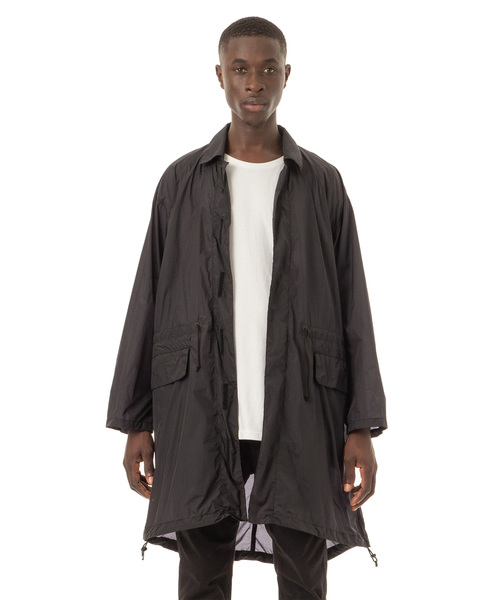 Sandinista(サンディニスタ)の「Super Light Soutien Collar Nylon Coat / 超軽量ステンカラーナイロンコート(その他アウター・メンズ・ホワイト/ブラック/オリーブ・SMALL/MEDIUM/LARGE)」の2枚目の写真