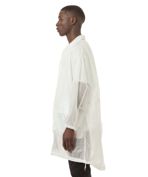Sandinista(サンディニスタ)の「Super Light Soutien Collar Nylon Coat / 超軽量ステンカラーナイロンコート(その他アウター・メンズ・ホワイト/ブラック/オリーブ・SMALL/MEDIUM/LARGE)」の4枚目の写真