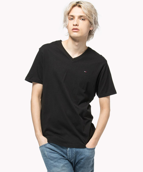 tommy jeans(トミー ジーンズ)の「ベーシックVネックTシャツ(Tシャツ/カットソー・メンズ・ホワイト/ブラック/ネイビー/グレー・SMALL/MEDIUM/LARGE/X-LARGE)」の13枚目の写真