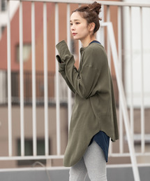 made in standard  | ワッフル バックヘンリーネック プルオーバーカットソー(Tシャツ/カットソー)