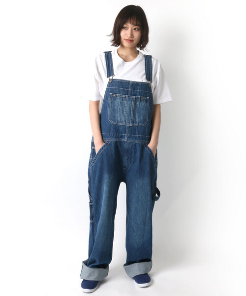 Lazar(ラザル)の「Denim Wide Overall/デニム ワイド オーバーオール/ユニセックス対応(サロペット/オーバーオール・メンズ・ブルー/ワンウォッシュ・S/M/L/XL/XS)」の16枚目の写真