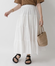 earth music&ecology | カラーティアードスカート ○(スカート)