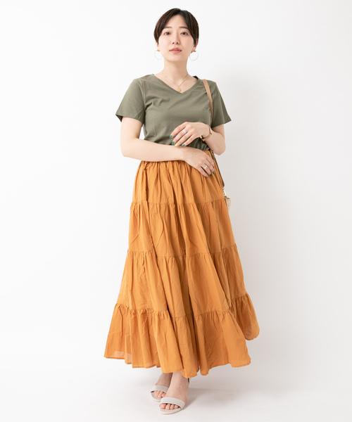 【関税込み】Erdem オレンジ Griselda ミディアムスカート 関税込み】Erdem オレンジ Griselda ミディアムスカート (ERDEM