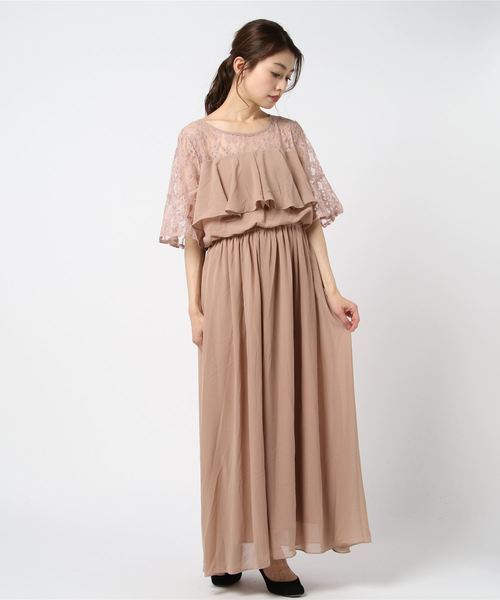 セール レース刺繍マキシ丈ワンピース ドレス ドレス Lace Ladies レースレディース のファッション通販 Zozotown