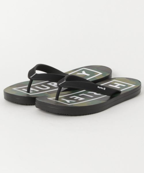 Hurley （ハーレー）の「ビーチサンダル Hurley OAO 2.0 PRINTED CJ1624（ビーチサンダル・メンズ・ブラック/カーキオリーブ/ブラック×ホワイト・25.0cm/26.0cm/27.0cm/28.0cm）」の3枚目の写真