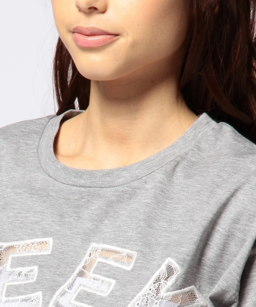 Another Edition（アナザーエディション）の「AE GEEK LACE T（Tシャツ/カットソー・レディース・ホワイト/グレー/ライム・フリー）」の10枚目の写真