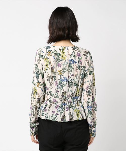 ストア のファッション インザ フラワープリントウエストベルトvネックブラウス セットアップ可 シャツ ブラウス トップス In The In セール Tite Store ティテ The