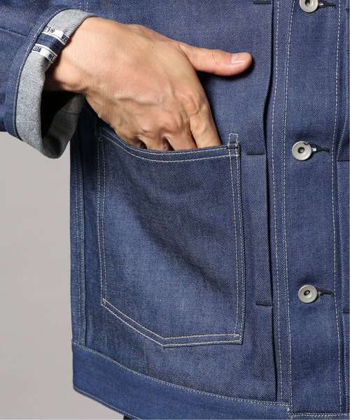 WESTOVERALLS（ウエストオーバーオールズ）の「WESTOVERALLS / ウエストオーバーオールズ 109J TRACKER JACKET（デニムジャケット・メンズ・ブラック/ネイビー/アイボリー・MEDIUM/LARGE）」の17枚目の写真