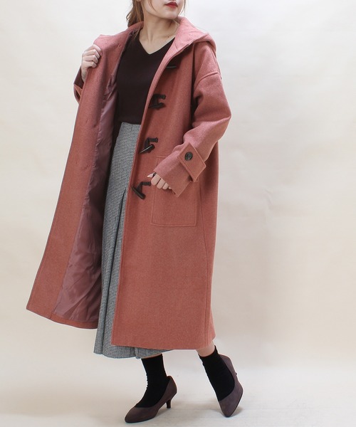 TRUDEA（トルディア）の「オーバーサイズ　ダッフルコート  【non-no  2月号掲載】（ダッフルコート・レディース・グレー/オートミール/ベージュ/モカ/オレンジ/ブラック・FREE）」の6枚目の写真