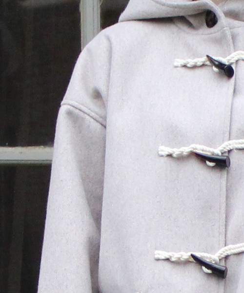 TRUDEA（トルディア）の「オーバーサイズ　ダッフルコート  【non-no  2月号掲載】（ダッフルコート・レディース・グレー/オートミール/ベージュ/モカ/オレンジ/ブラック・FREE）」の20枚目の写真