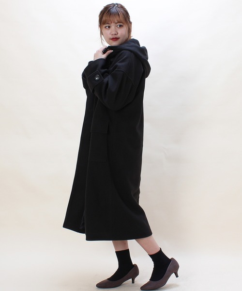 TRUDEA（トルディア）の「オーバーサイズ　ダッフルコート  【non-no  2月号掲載】（ダッフルコート・レディース・グレー/オートミール/ベージュ/モカ/オレンジ/ブラック・FREE）」の11枚目の写真