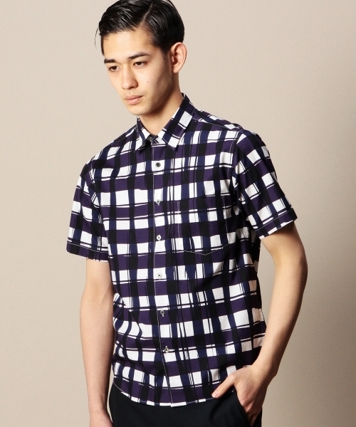 BEAUTY&YOUTH UNITED ARROWS(ビューティーアンドユースユナイテッドアローズ)の「BY ドローイング ギンガム レギュラーカラー シャツ(シャツ/ブラウス・メンズ・ダークグレー/ネイビー・SMALL/MEDIUM/LARGE/X-LARGE/X-SMALL)」の2枚目の写真