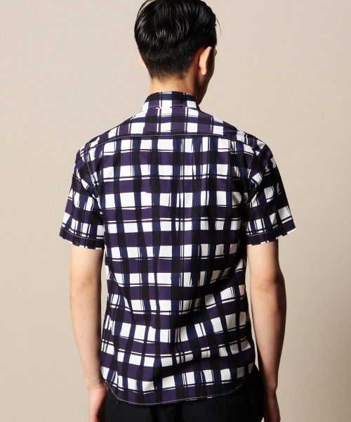 BEAUTY&YOUTH UNITED ARROWS(ビューティーアンドユースユナイテッドアローズ)の「BY ドローイング ギンガム レギュラーカラー シャツ(シャツ/ブラウス・メンズ・ダークグレー/ネイビー・SMALL/MEDIUM/LARGE/X-LARGE/X-SMALL)」の4枚目の写真