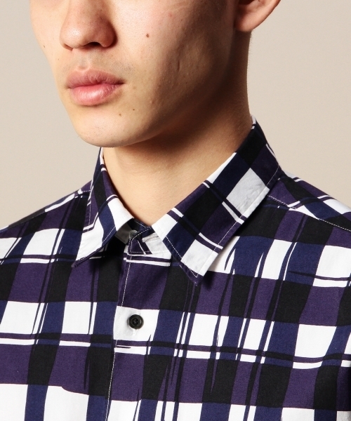 BEAUTY&YOUTH UNITED ARROWS(ビューティーアンドユースユナイテッドアローズ)の「BY ドローイング ギンガム レギュラーカラー シャツ(シャツ/ブラウス・メンズ・ダークグレー/ネイビー・SMALL/MEDIUM/LARGE/X-LARGE/X-SMALL)」の5枚目の写真