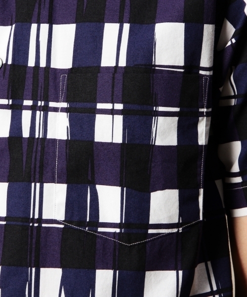 BEAUTY&YOUTH UNITED ARROWS(ビューティーアンドユースユナイテッドアローズ)の「BY ドローイング ギンガム レギュラーカラー シャツ(シャツ/ブラウス・メンズ・ダークグレー/ネイビー・SMALL/MEDIUM/LARGE/X-LARGE/X-SMALL)」の6枚目の写真