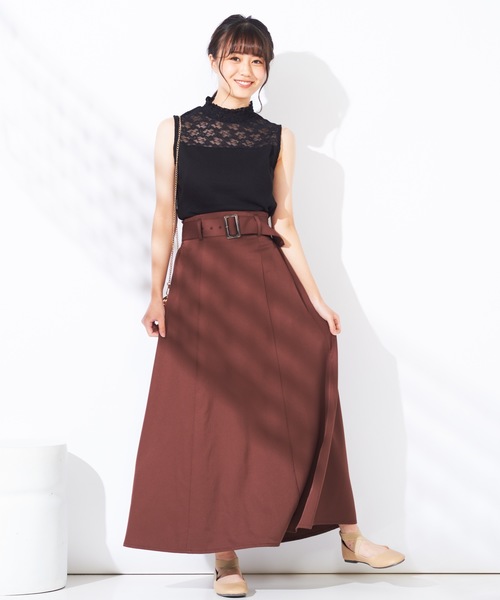 WEGO（ウィゴー）の「WEGO/レースシャーリングハイネックリブノースリーブTシャツ（タンクトップ・レディース・ホワイト/ブラック/ピンク・FREE）」の11枚目の写真