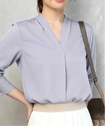 BLANC FICELLE（ブランフィセル）の「ノーカラー シャツ ブラウス（シャツ/ブラウス）」