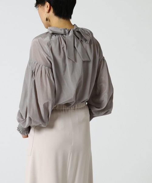 Tiara（ティアラ）の「2wayタイブラウス（シャツ/ブラウス・レディース・ホワイト/ライラック/グレー系その他・FREE）」の2枚目の写真