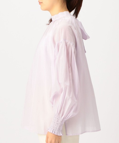 Tiara（ティアラ）の「2wayタイブラウス（シャツ/ブラウス・レディース・ホワイト/ライラック/グレー系その他・FREE）」の5枚目の写真