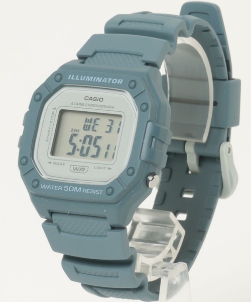 CASIO 腕時計 ライトブルー文字盤 5気圧防水 CASIO カシオ / スタンダード デジタルウォッチ 樹脂ベルト 5気圧防水