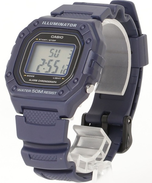CASIO(カシオ)の「CASIO カシオ / スタンダード デジタルウォッチ 樹脂ベルト 5気圧防水 腕時計 //// Wシリーズ(デジタル腕時計・メンズ・ブラック×レッド/ネイビー/オレンジ/ブラック/ブラック×カーキ/ブラック×ブラック/ブラック×ゴールド/グレー/ブルー/ブラック×シルバー/ピンクベージュ/グリーン/ホワイト/ピンク/カモフラージュ・FREE)」の22枚目の写真