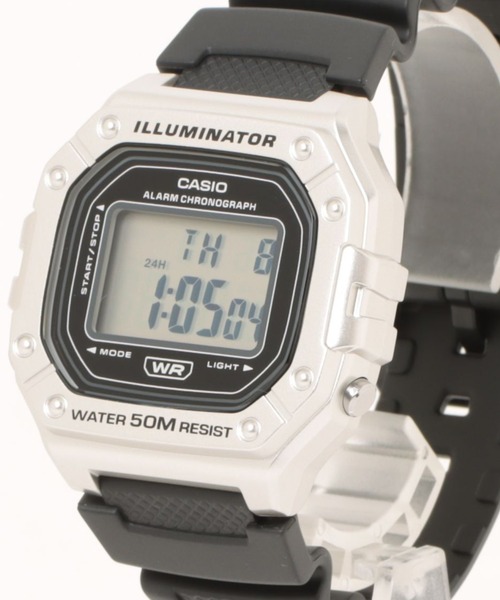 CASIO(カシオ)の「CASIO カシオ / スタンダード デジタルウォッチ 樹脂ベルト 5気圧防水 腕時計 //// Wシリーズ(デジタル腕時計・メンズ・ブラック×レッド/ネイビー/オレンジ/ブラック/ブラック×カーキ/ブラック×ブラック/ブラック×ゴールド/グレー/ブルー/ブラック×シルバー/ピンクベージュ/グリーン/ホワイト/ピンク/カモフラージュ・FREE)」の16枚目の写真