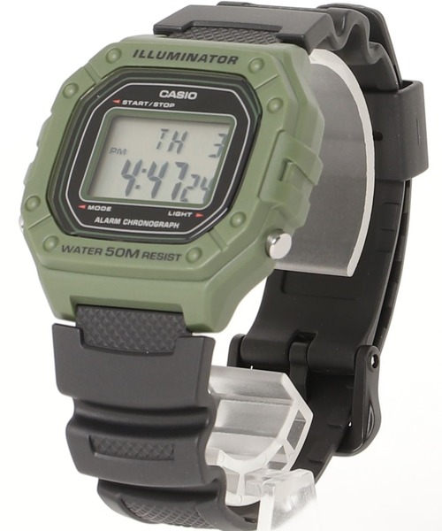 CASIO(カシオ)の「CASIO カシオ / スタンダード デジタルウォッチ 樹脂ベルト 5気圧防水 腕時計 //// Wシリーズ(デジタル腕時計・メンズ・ブラック×レッド/ネイビー/オレンジ/ブラック/ブラック×カーキ/ブラック×ブラック/ブラック×ゴールド/グレー/ブルー/ブラック×シルバー/ピンクベージュ/グリーン/ホワイト/ピンク/カモフラージュ・FREE)」の17枚目の写真