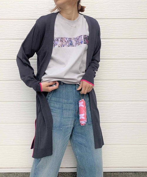 Q（キュー）の「UVカットロングカーディガン（カーディガン/ボレロ・レディース・チャコールグレー/ライトグレー/ブラック/ベージュ/カーキ/アイボリー・MEDIUM）」の3枚目の写真