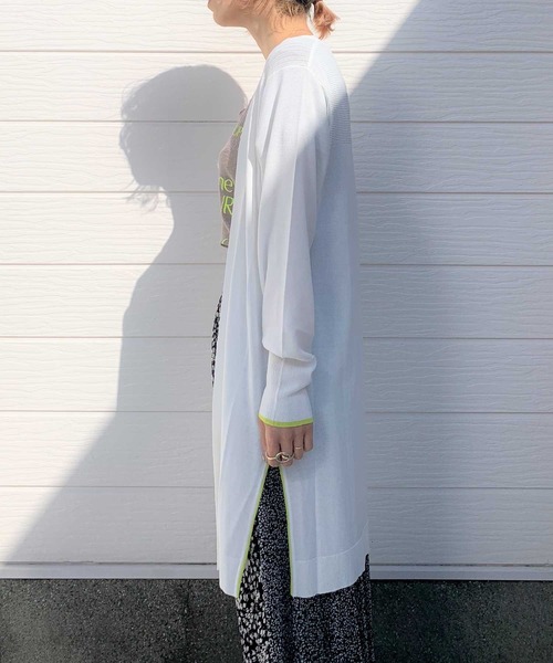 Q（キュー）の「UVカットロングカーディガン（カーディガン/ボレロ・レディース・チャコールグレー/ライトグレー/ブラック/ベージュ/カーキ/アイボリー・MEDIUM）」の8枚目の写真