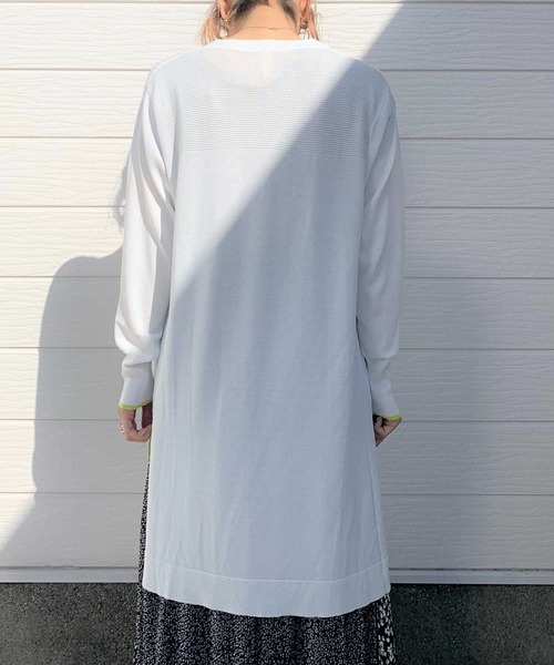 Q（キュー）の「UVカットロングカーディガン（カーディガン/ボレロ・レディース・チャコールグレー/ライトグレー/ブラック/ベージュ/カーキ/アイボリー・MEDIUM）」の9枚目の写真