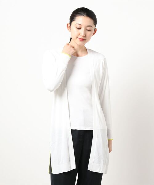 Q（キュー）の「UVカットロングカーディガン（カーディガン/ボレロ・レディース・チャコールグレー/ライトグレー/ブラック/ベージュ/カーキ/アイボリー・MEDIUM）」の16枚目の写真