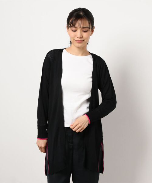 Q（キュー）の「UVカットロングカーディガン（カーディガン/ボレロ・レディース・チャコールグレー/ライトグレー/ブラック/ベージュ/カーキ/アイボリー・MEDIUM）」の18枚目の写真