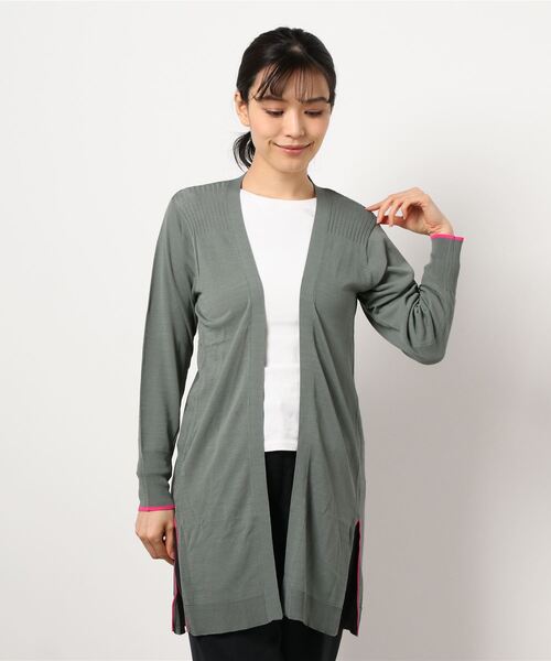 Q（キュー）の「UVカットロングカーディガン（カーディガン/ボレロ・レディース・チャコールグレー/ライトグレー/ブラック/ベージュ/カーキ/アイボリー・MEDIUM）」の20枚目の写真