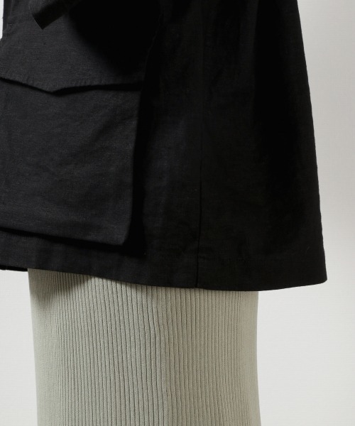 LOWRYS FARM（ローリーズファーム）の「ＢＩＧサファリジャケット／７Ｓ　877177（ミリタリージャケット・レディース・アイボリー/カーキ/ブラック・FREE）」の5枚目の写真