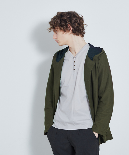 ABAHOUSE（アバハウス）の「フィールドセンサー カノコ柄フーディガン（ブルゾン・メンズ・ブラック/カーキ・44/46/48）」の2枚目の写真