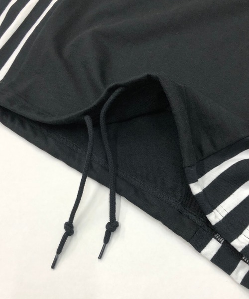 Beno(ビーノ)の「ミニ裏毛 / ハイブリッド ストライプ切替 オーバーサイズ スピンドル Tシャツ(Tシャツ/カットソー・メンズ・ベージュ/オフホワイト/ブラック・FREE)」の17枚目の写真