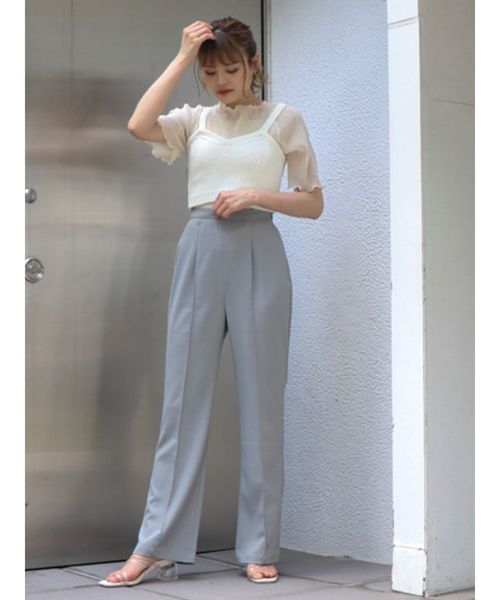 dazzlin（ダズリン）の「バックレースアップコンビビスチェ（ニット/セーター・レディース・ブラック/オフホワイト/その他1・FREE）」の7枚目の写真