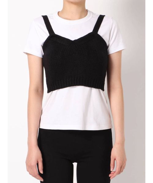 dazzlin（ダズリン）の「バックレースアップコンビビスチェ（ニット/セーター・レディース・ブラック/オフホワイト/その他1・FREE）」の12枚目の写真