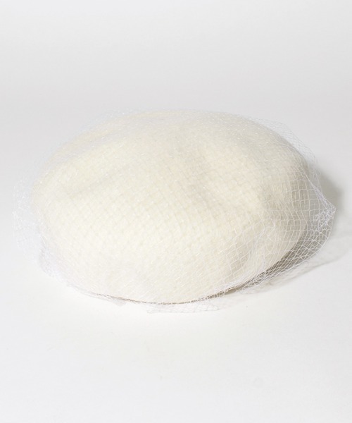 EIMY ISTOIRE（エイミーイストワール）の「チュールベレー（ハンチング/ベレー帽・レディース・ホワイト/ブラック・FREE）」の8枚目の写真