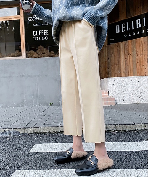 Ritzy（リッツィー）の「ストレッチワイドイージーパンツ（チノパンツ・レディース・ブラック/ブラウン/オフホワイト・M/L）」の13枚目の写真