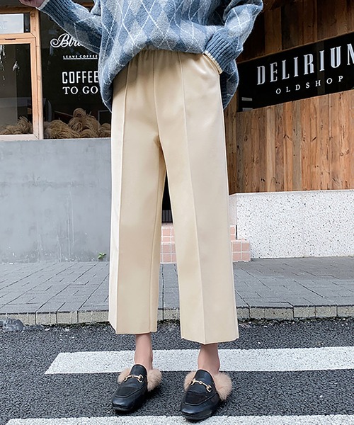 Ritzy（リッツィー）の「ストレッチワイドイージーパンツ（チノパンツ・レディース・ブラック/ブラウン/オフホワイト・M/L）」の8枚目の写真