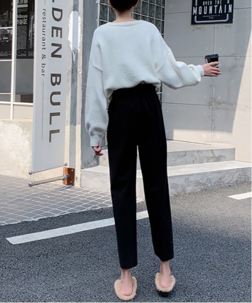 Ritzy（リッツィー）の「ストレッチワイドイージーパンツ（チノパンツ・レディース・ブラック/ブラウン/オフホワイト・M/L）」の18枚目の写真