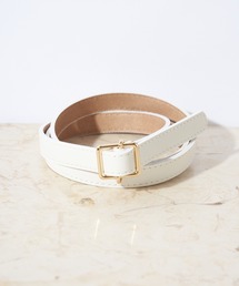 スクエアバックル細ベルト